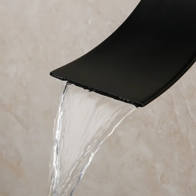 KEMAIDI noir mat salle de bains robinet de douche LED… – vue 5
