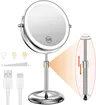 Miroir de maquillage debout avec lampe…