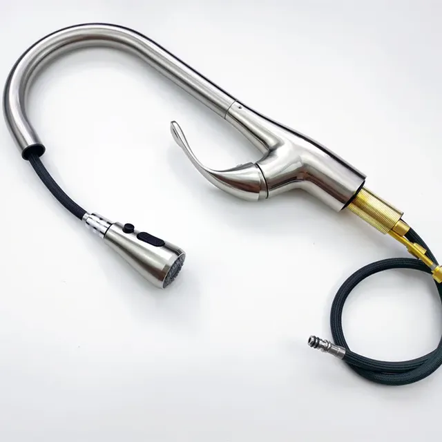 Robinet de cuisine tactile en Nickel brossé – vue 6