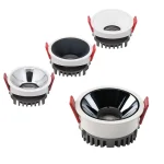 Dimmable intégré haut CRI profond Anti-éblouissement Led Cob Downlight étroit intégré Ultra-mince 5W 7W 9W 12W 15W Led plafonnier