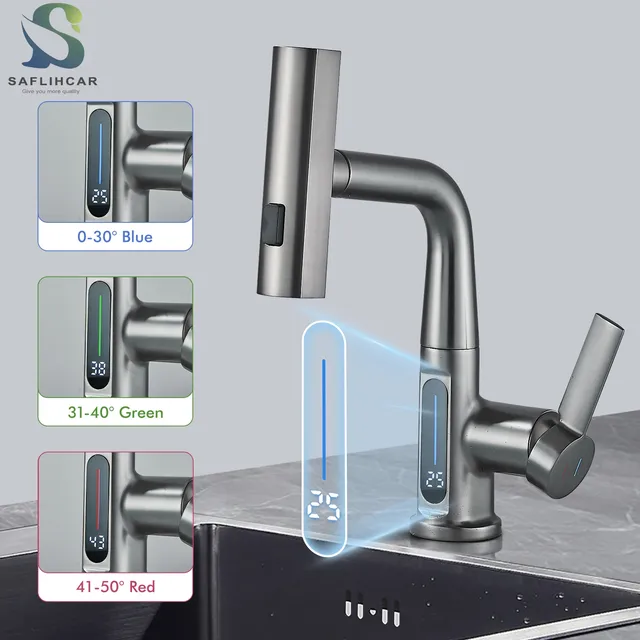 Robinet cuisine extractible cascade affichage numérique… – vue 2