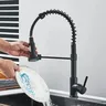 Robinet de cuisine extractible noir mat – vue 2