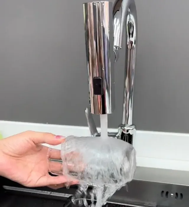 Robinet de cuisine cascade flux pulvérisateur tête… – vue 5