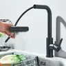 Robinet d'évier de cuisine noir extractible – vue 4