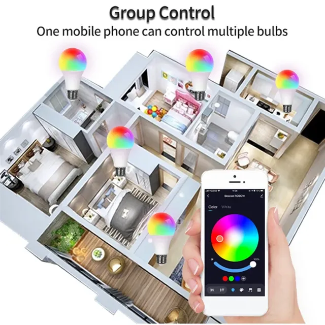 ABJN-Tuya 110-130V Wifi Bluetooth ampoule LED E27… – vue 5