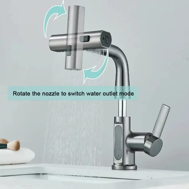 Robinet de cuisine extractible cascade à affichage… – vue 3