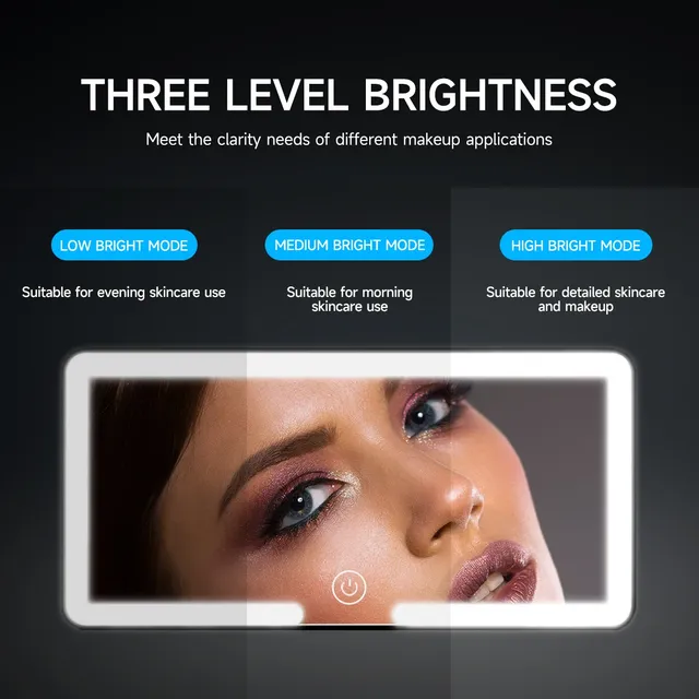Miroir de maquillage LED HD pour voiture – vue 3