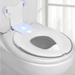 Siège de toilette pliable pour enfants, siège de pot rabattable et assis, se fixe aux toilettes en toute sécurité, design peu encombrant pour la plupart des toilettes
