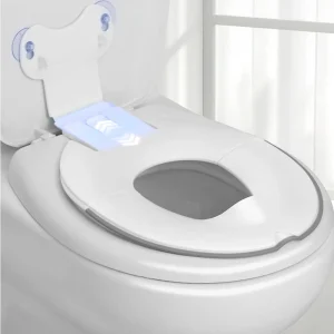 Siège de toilette pliable pour enfants, siège de pot rabattable et assis, se fixe aux toilettes en toute sécurité, design peu encombrant pour la plupart des toilettes