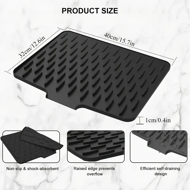 Tapis de vidange pour évier de cuisine et comptoir en… – vue 3