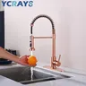 YCRAYS robinet de cuisine à ressort en cuivre rouge or… – vue 3