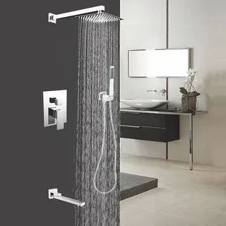 Ensemble de douche chromé
