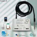 Interrupteur intelligent de surveillance de la température et de l’humidité Wifi 10A 2000W compatible avec Ewelink Alexa Google Home