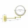 Miroir de maquillage mural LED doré de 8 pouces – vue 6