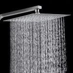 Pommeau de douche à effet de pluie 12/10/8 pouces, douche cascade Ultra fine en acier inoxydable 201, pomme de douche carrée, accessoires de salle de bains