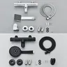 Ensemble de robinets de douche thermostatiques noirs – vue 6