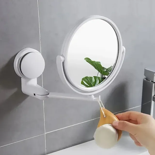 Miroir de salle de bain mural pliable sans poinçonnage – vue 5