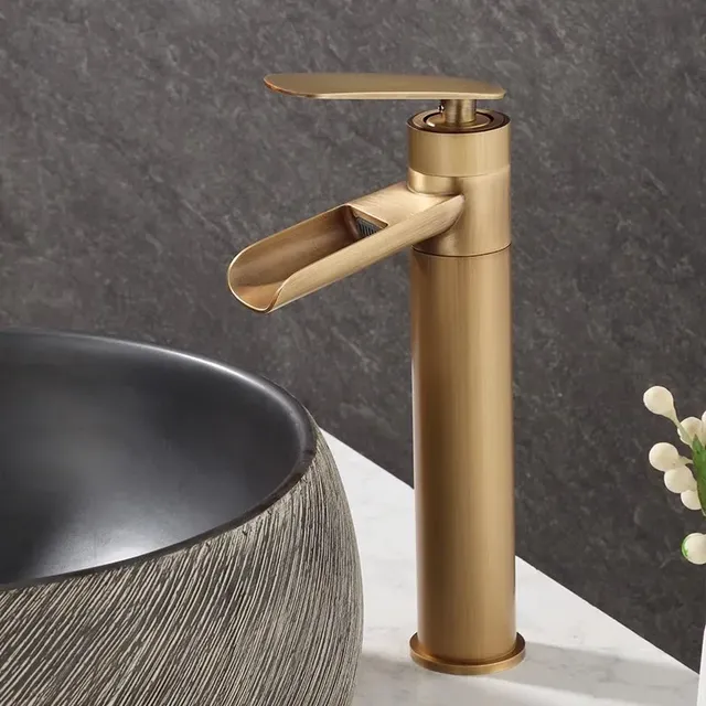 Mitigeur lavabo haut cascade bronze antique laiton… – vue 3