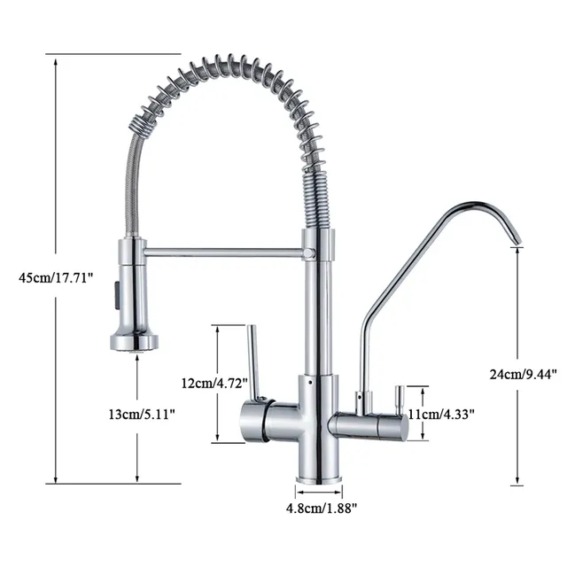 Robinet de cuisine moderne chromé – vue 5