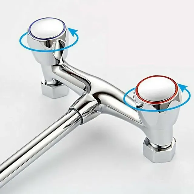 Poignées robinet chromées plastique métal durables… – vue 3