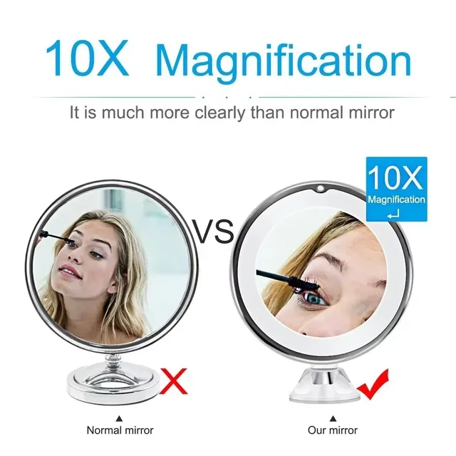 Miroir grossissant 10x rond verre haute définition cadre… – vue 4