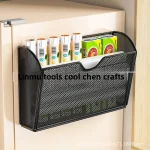 Panier suspendu pour porte d&rsquo;armoire de cuisine, support de rangement, sac d’emballage en plastique, organisateur, panier mural, étagères suspendues