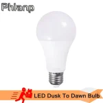 Ampoule LED du crépuscule à l&rsquo;aube, 12W 9W 7W 5W, E27, capteur de lumière, éclairage d&rsquo;extérieur, lumière de jour AC85-265V, allumage et extinction automatiques, lampe de nuit intelligente