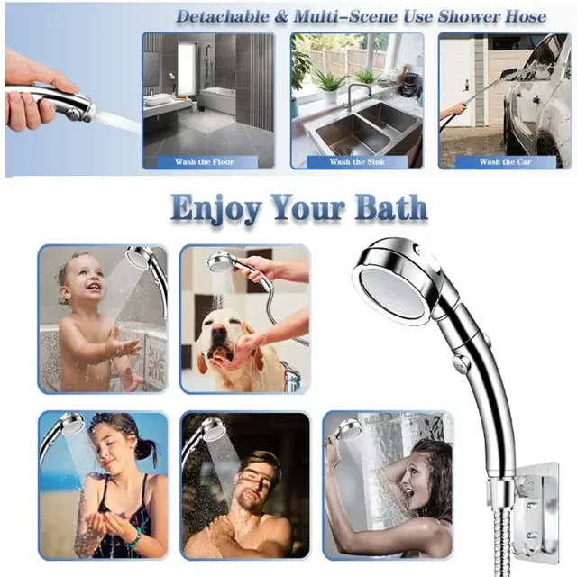 Pommeau de douche réglable universel – vue 6