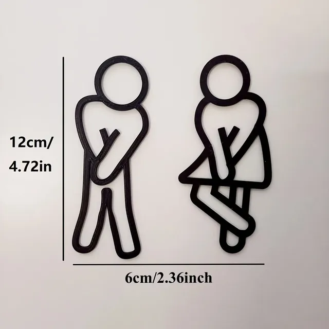 Décoration de panneaux de porte de WC – vue 3