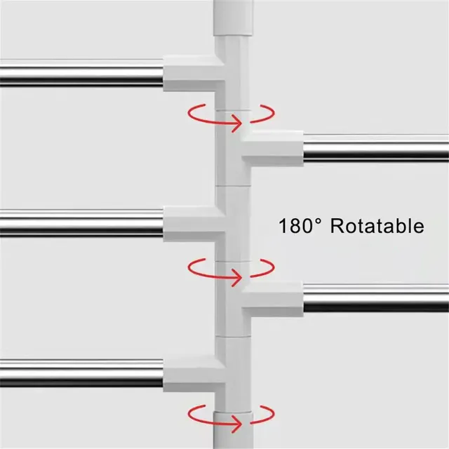 Porte-serviettes rotatif sans perceuse – vue 5