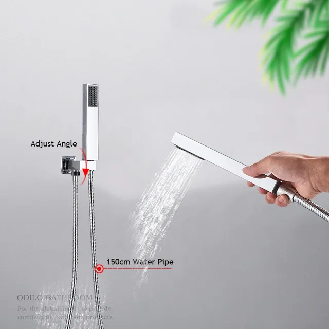 Robinet de douche dissimulé chromé – vue 4