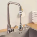 Buse haute pression Flexible à 360 degrés, économie de douche, connecteur de robinet en acier inoxydable, tête de robinet anti-éclaboussures réglable pour cuisine