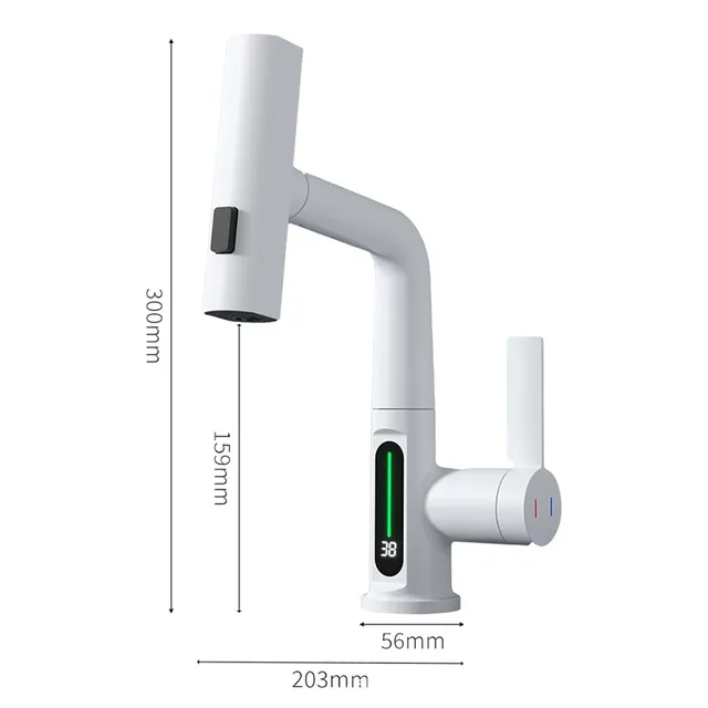 Robinet de cuisine extractible cascade – vue 7