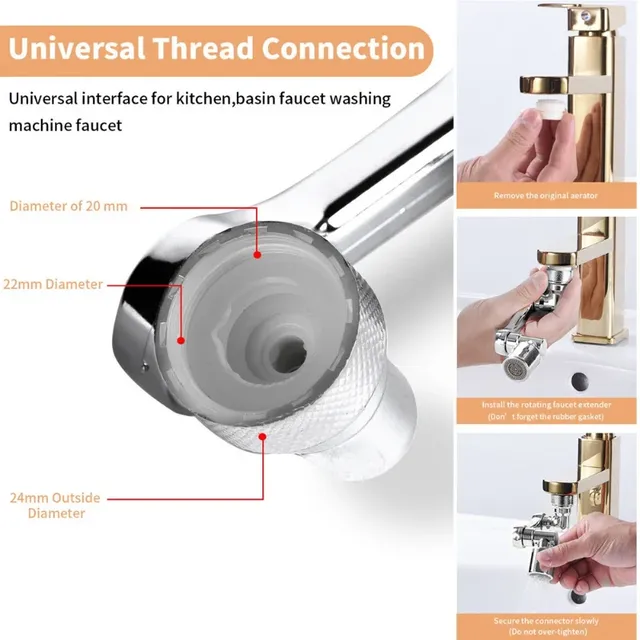 1080 ° Robinet de cuisine pivotant – vue 6