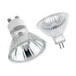 Ampoule de budgétaire halogène avec boîtier en verre, lumière à intensité variable, base 2 broches, blanc chaud, 10x, 20W-50W, 110V, 220V, 12V, Gu10, Zel16, Gu5.3, 2800K, bi-pin