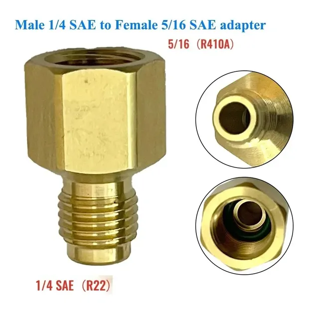 Adaptateur R410a 1/4 SAE à 5/16 SAE 1/4-5/16 SAE