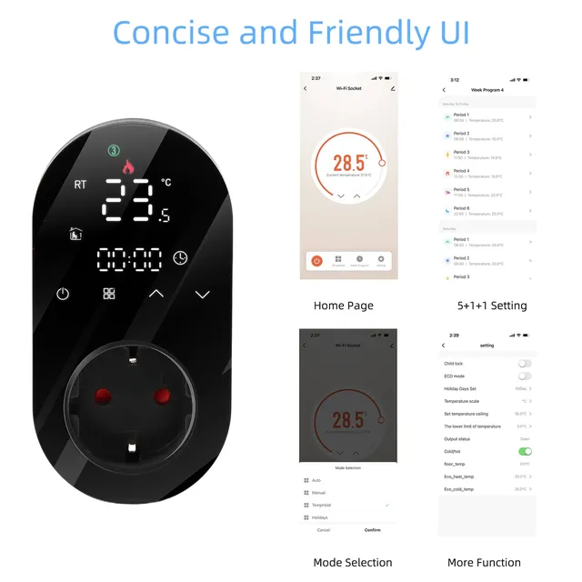 Prise de Sortie Thermoélectrique Wi-Fi 16A – vue 4
