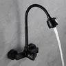 Stenoc robinet de cuisine noir double trou mural 2… – vue 3