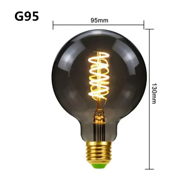 LED E27 ST64 G80 G95 G125 4W Dimmable220V gris fumé… – vue 4