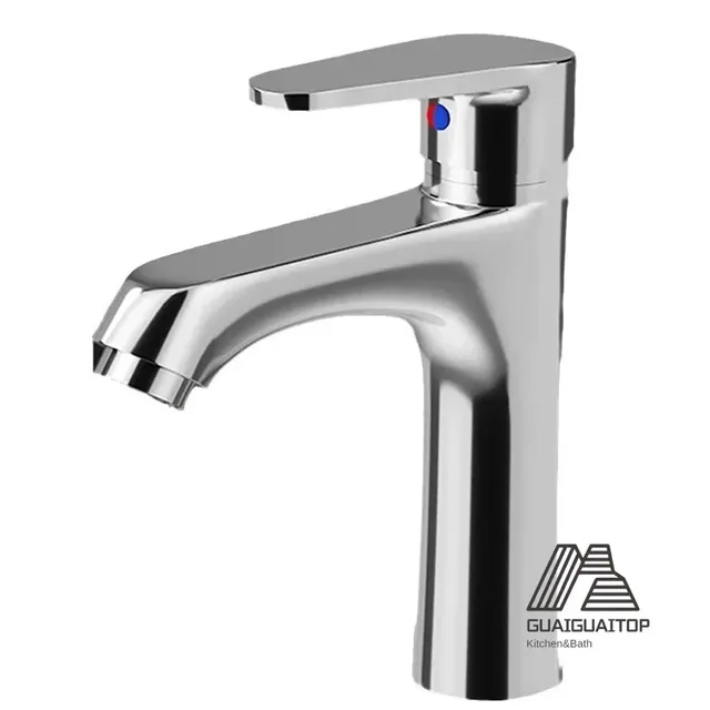 Mitigeur lavabo monocommande contemporain chrome poli… – vue 5
