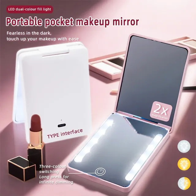 Miroir double face à intensité variable LED 3 couleurs…