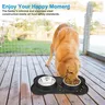 Double bol antidérapant pour chien avec tapis en Silicone – vue 2