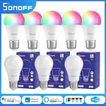 Sonoff B05-bl-A60 Wifi ampoule intelligente 9W Led Rgb lampe changement de couleurs minuterie Dim lumière 110/220V fonctionne avec Ewelink Alexa Google Alice