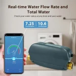 Valve d&rsquo;eau Wifi intelligente AAAEL-Tuya, avec débit d&rsquo;eau et compteur d&rsquo;eau, arrêt marche/arrêt, télécommande, affichage en temps réel