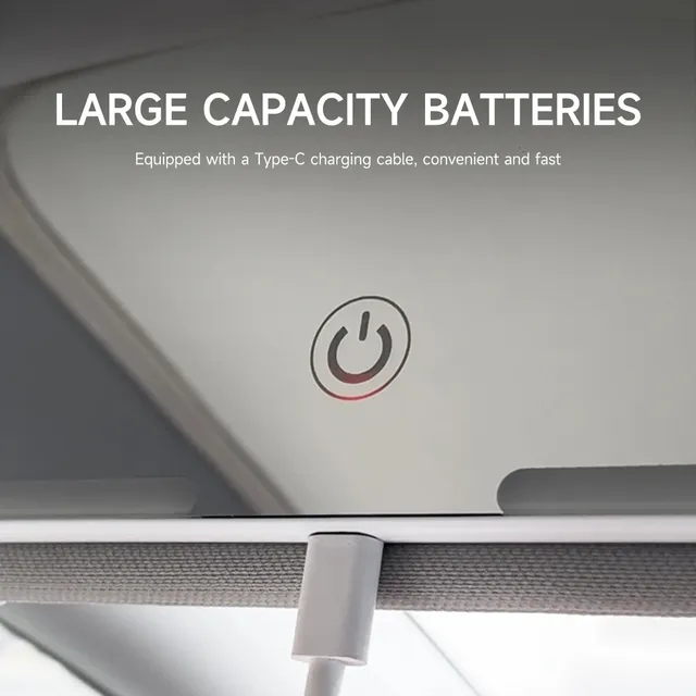 Miroir de vanité pare-soleil de voiture à LED avec… – vue 3