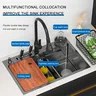 Évier cuisine acier inoxydable 304 brossé posé sur plan… – vue 3