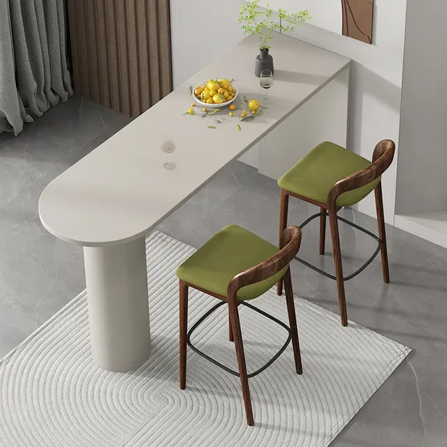 Tabouret de Bar en bois avec dossier – vue 3