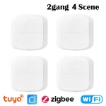 Tuya – interrupteur intelligent WiFi/Zigbee, bouton poussoir, 2 boutons, 4 scènes, sans fil, pour maison intelligente, télécommande, commutateur de scénario d&rsquo;automatisation