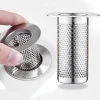 Filtre d&rsquo;évier en acier inoxydable, filtre de vidange de sol en maille, filtre Anti-colmatage pour évier de cuisine, salle de bains, collecteur de cheveux, accessoires d&rsquo;évier