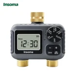 Insoma système d&rsquo;arrosage d&rsquo;irrigation intelligent double sortie minuterie d&rsquo;eau automatique saupoudrer robinet tuyau programmeur pour jardin extérieur